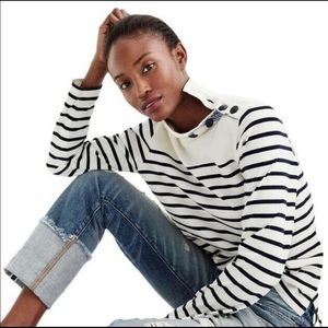 J Crew Button Neck Sweatshirt